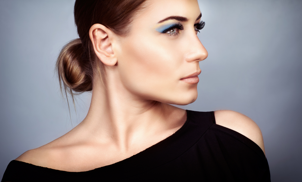 Woman with fuller eyelashes